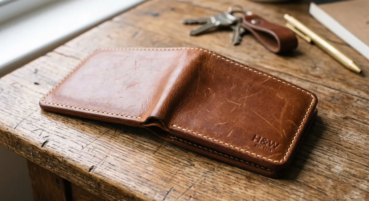 Leather bifold wallet